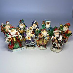 Lot of 9 Bronson Collectibles "Old World Santas" Figurines Vintage Christmas 90s